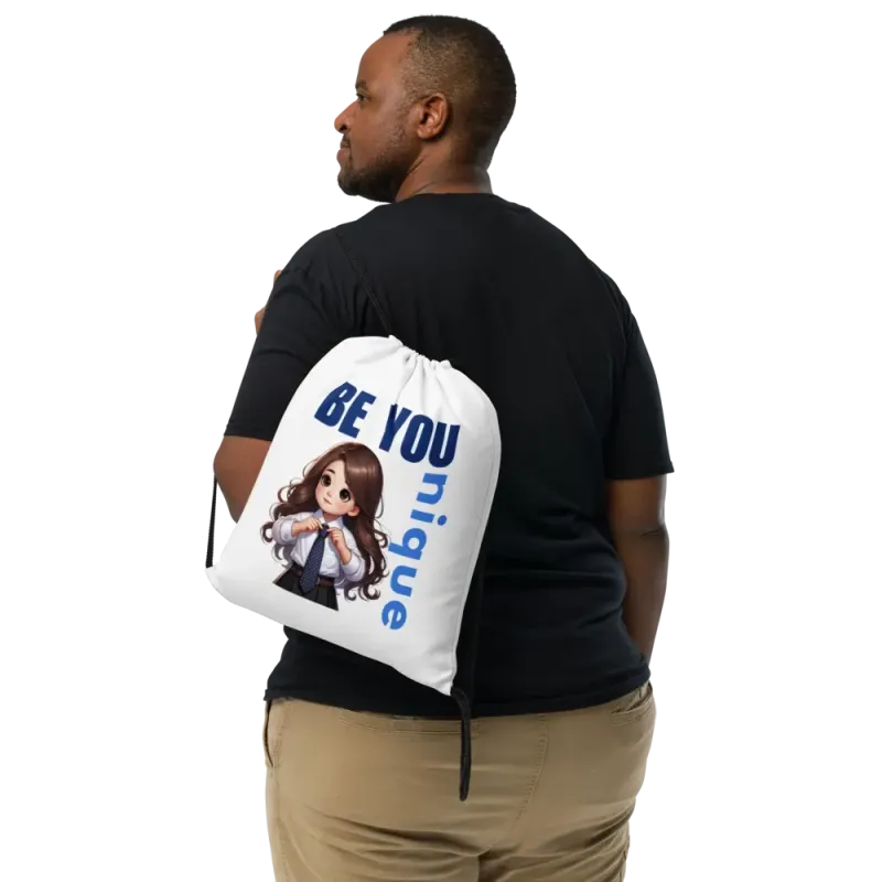 "BE YOUnique" Drawstring bag