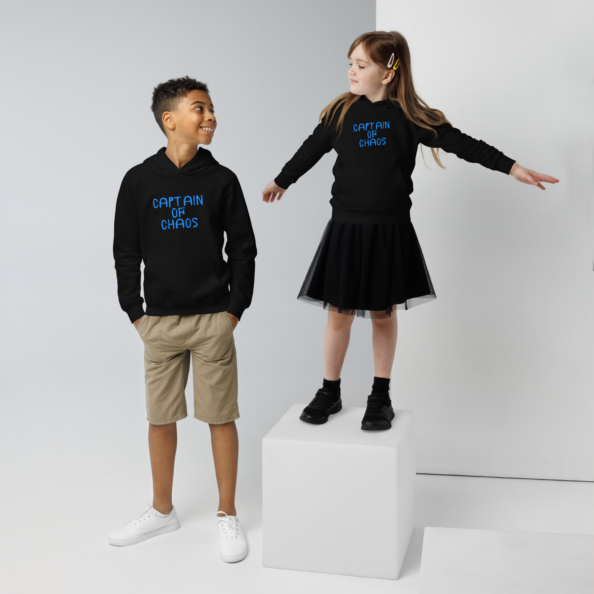 "Captain of Chaos" Kids eco hoodie