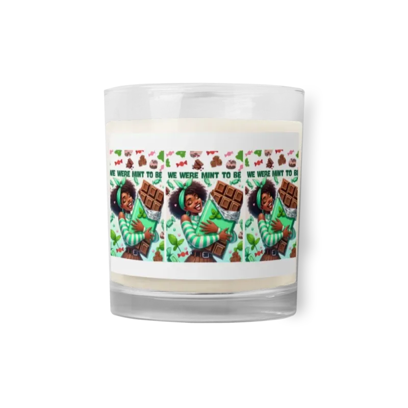 "We were mint to be" Glass jar soy wax candle