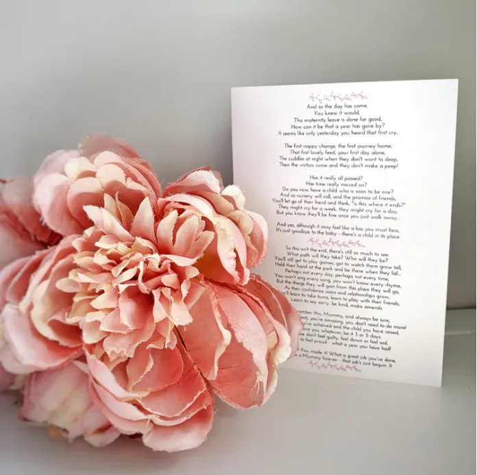 End of maternity Leave Card Digital Download
