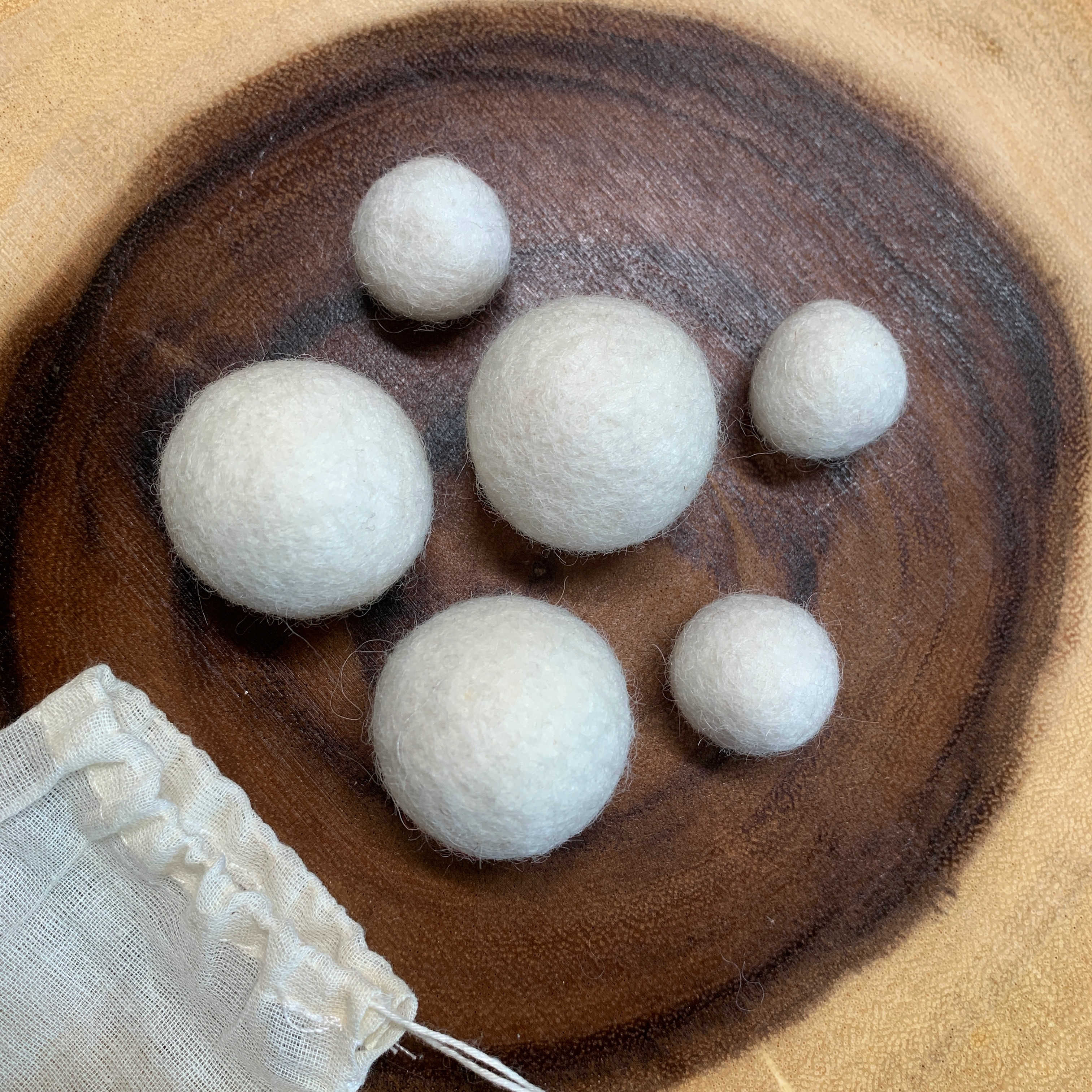 bag of felt snowballs