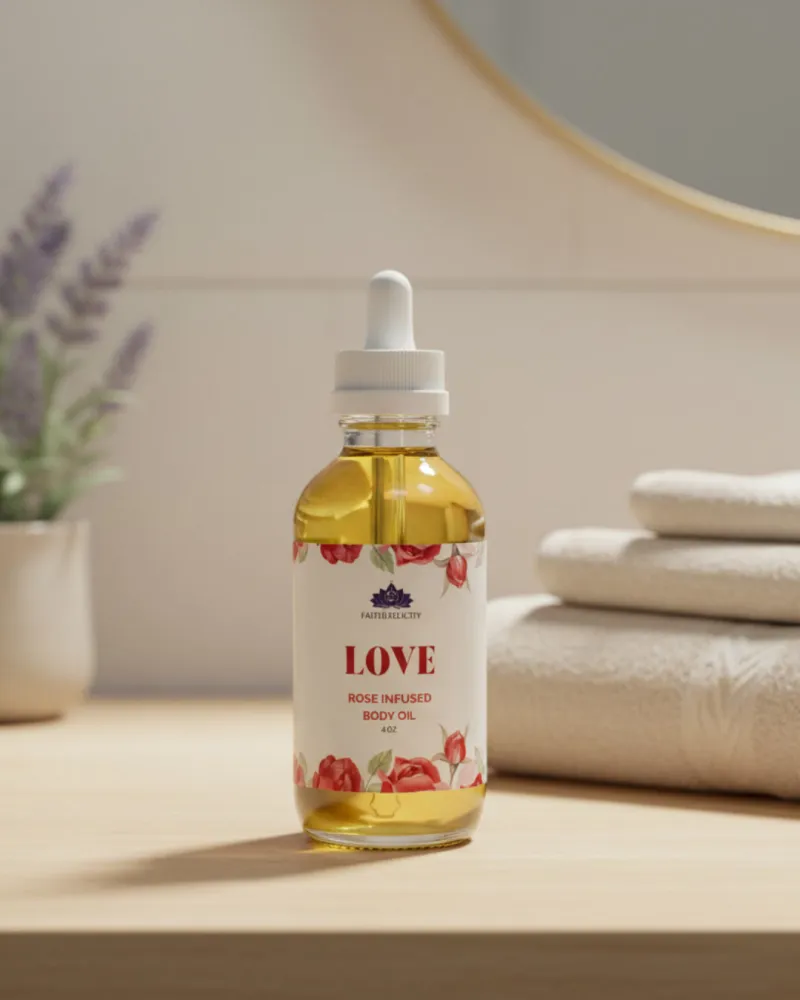 Love Rose Infused Body Oil – Hydrating & Heart-Opening Skincare