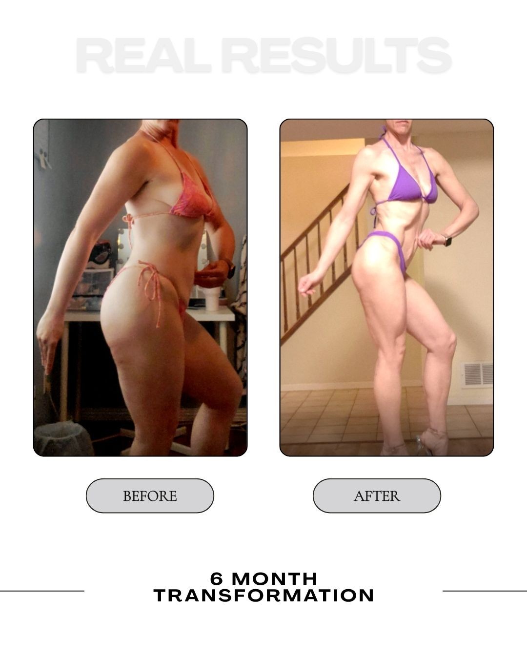 Client transformation, 6 month before and after