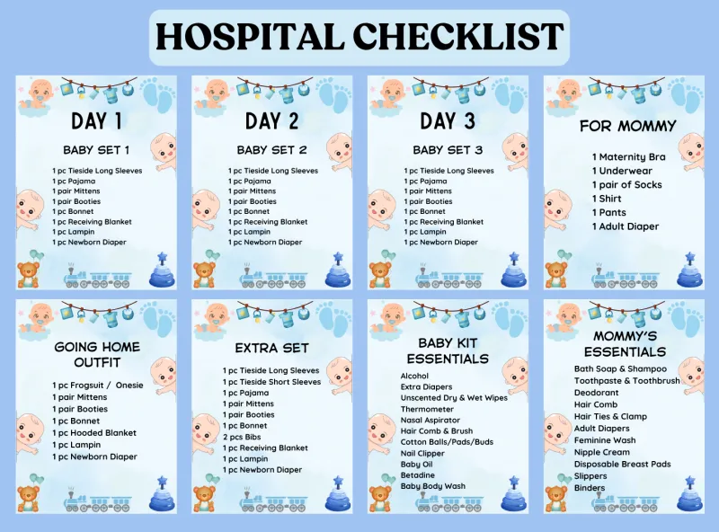 Hospital Bag Checklist – Printable Packing List for Expecting Moms