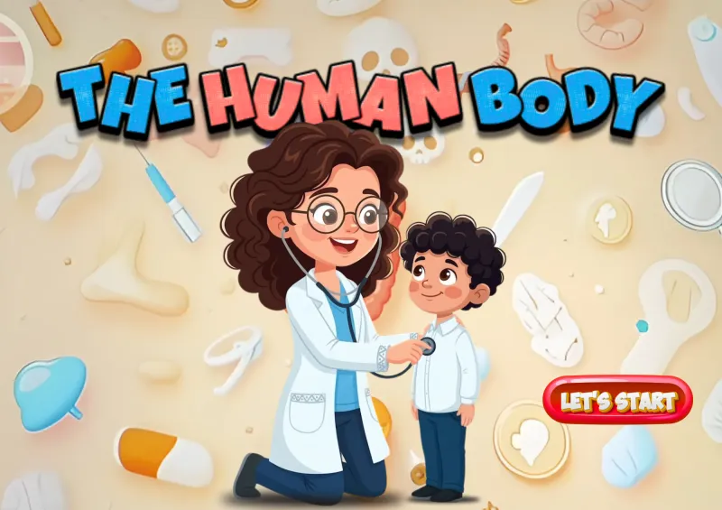 Human Body Interactive Quiz for Kids – Digital Self-Paced Learning Activity