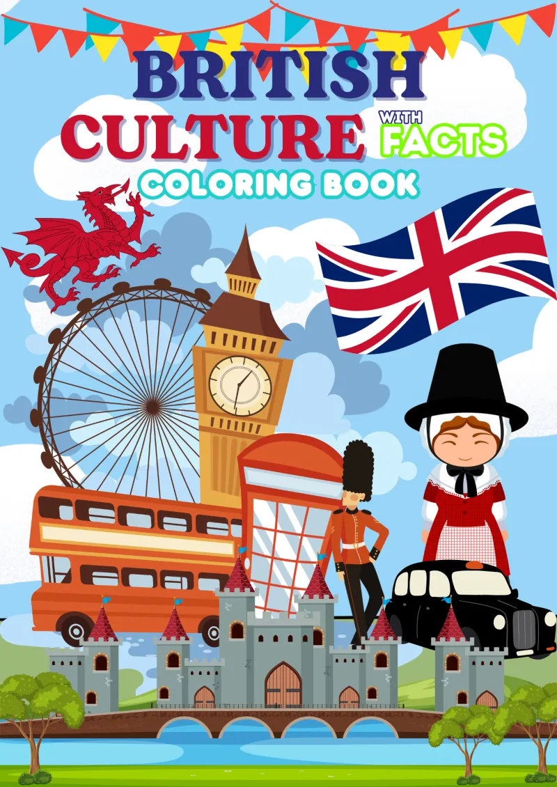 British Culture Coloring Book for Kids – Printable UK Activity Pages