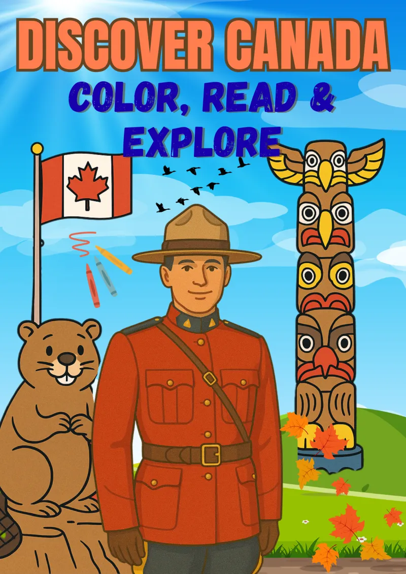 Canadian Culture Coloring Book for Kids – Printable Canada Activity Pages