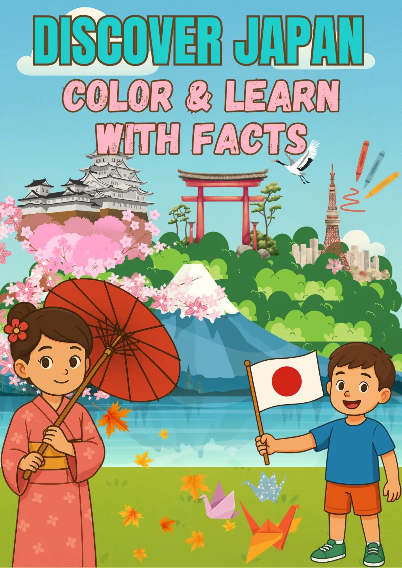 Japanese Culture Coloring Book for Kids – Printable Japan Activity Pages