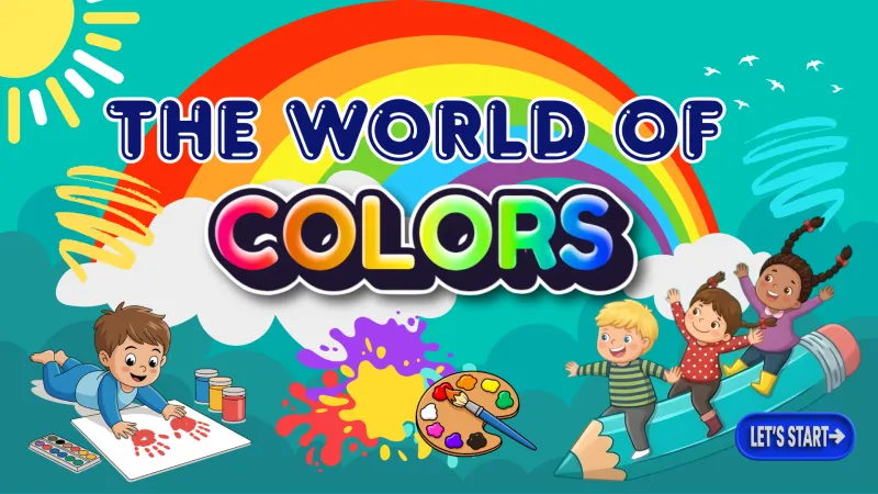 World of Colors Interactive Audio Quiz for Kids – Digital Independent Learning Activity