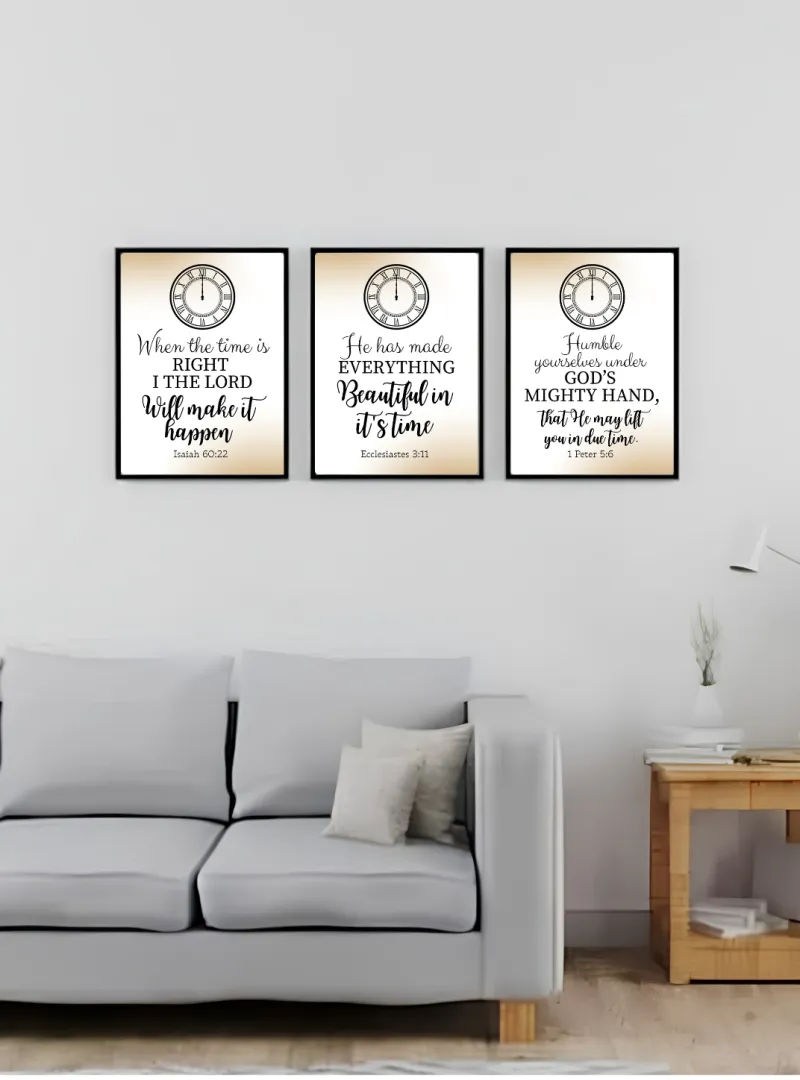 Bible Verse Wall Art Set of 3 – Printable Christian Scripture Posters