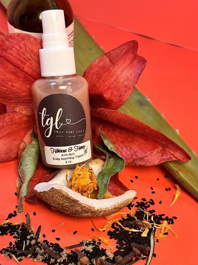 Hibiscus & Honey  Anti - itch Scalp Soothing Tisane & Serum