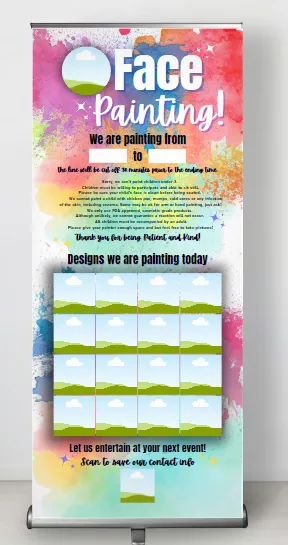 Splatter Retractable Banner Canva Template