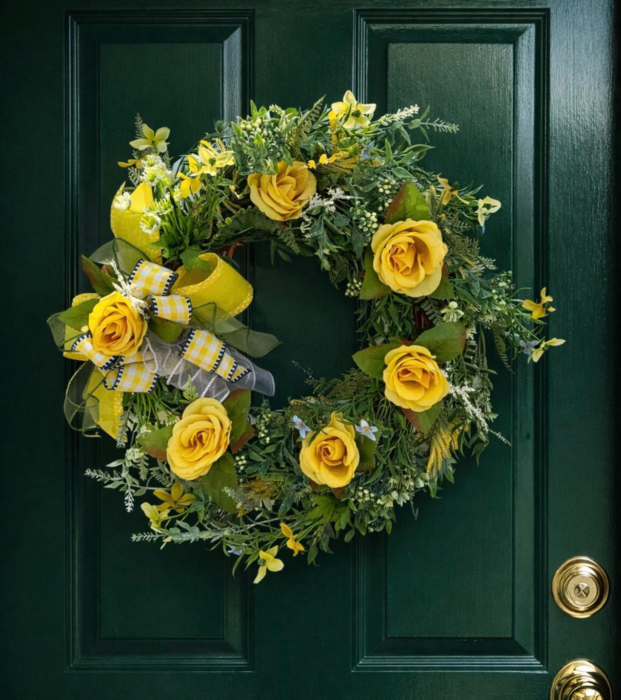 Yellow Rose Buds Wreath