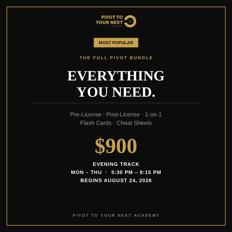 The Full Pivot Bundle — EVENING (Aug 24) — $900 Mon–Thu, 5:30 PM – 9:15 PM