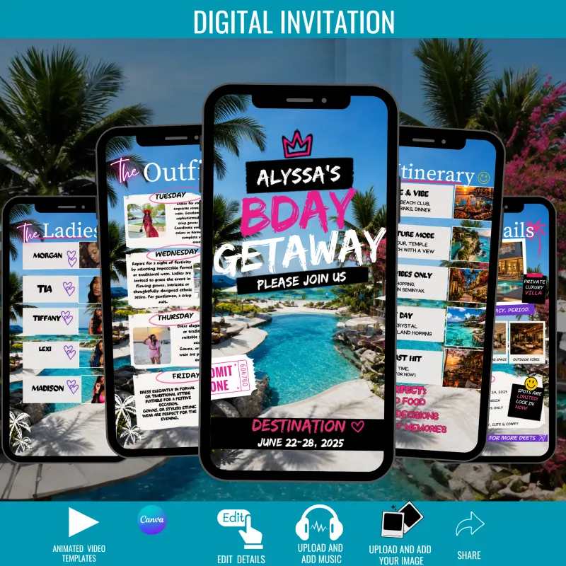 Birthday Trip Invitation Template 