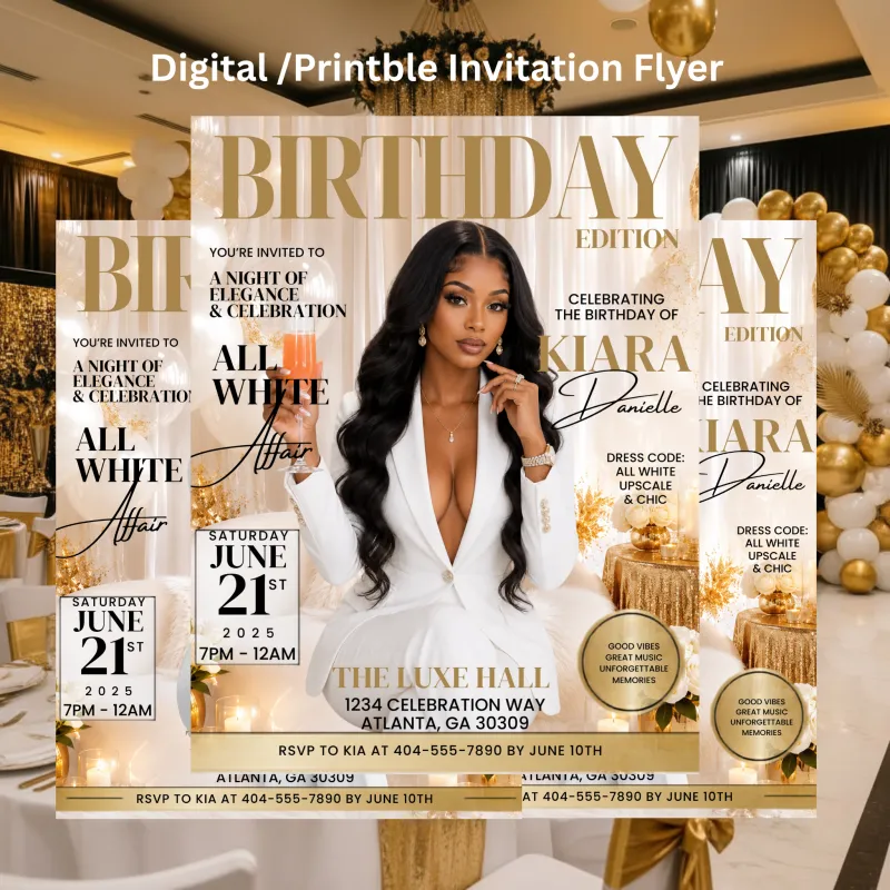  MAGAZINE COVER BIRTHDAY DINNER/PARTY