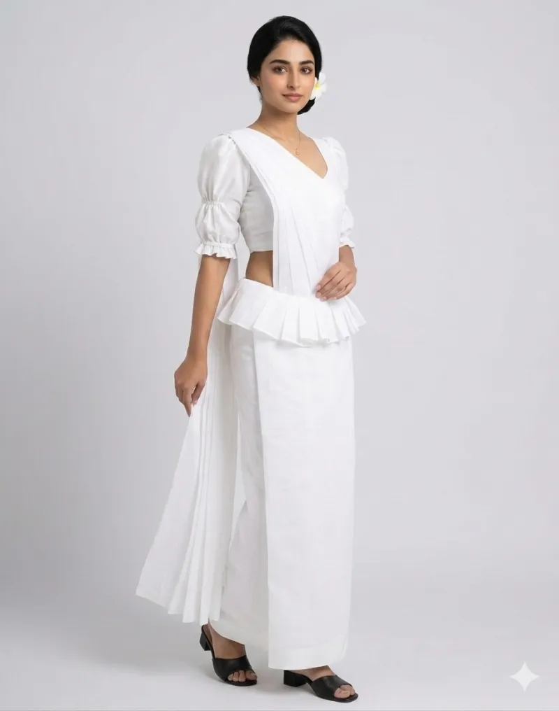 White Saree for Ladies