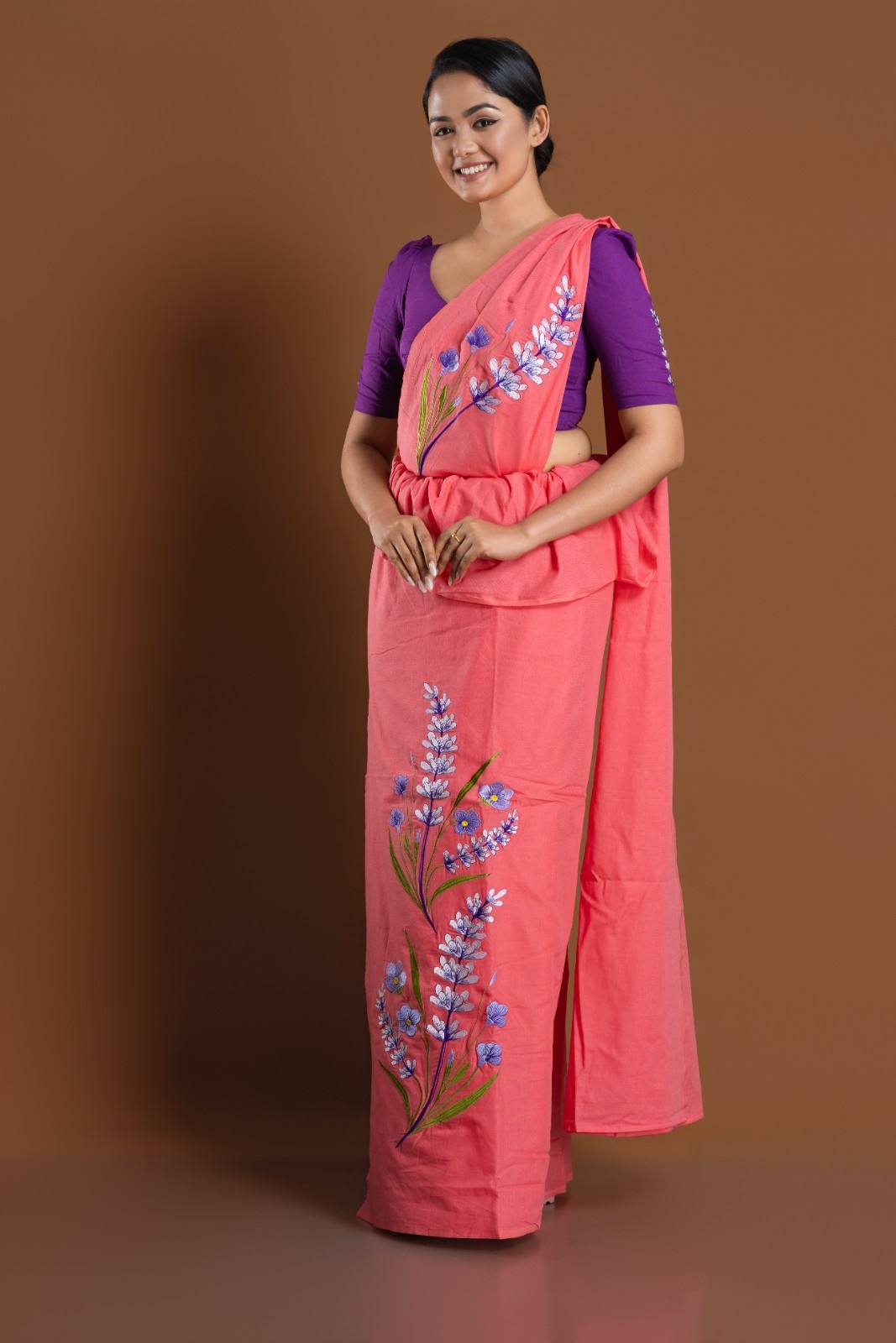Elegant Sri Lankan Embroidery Saree
