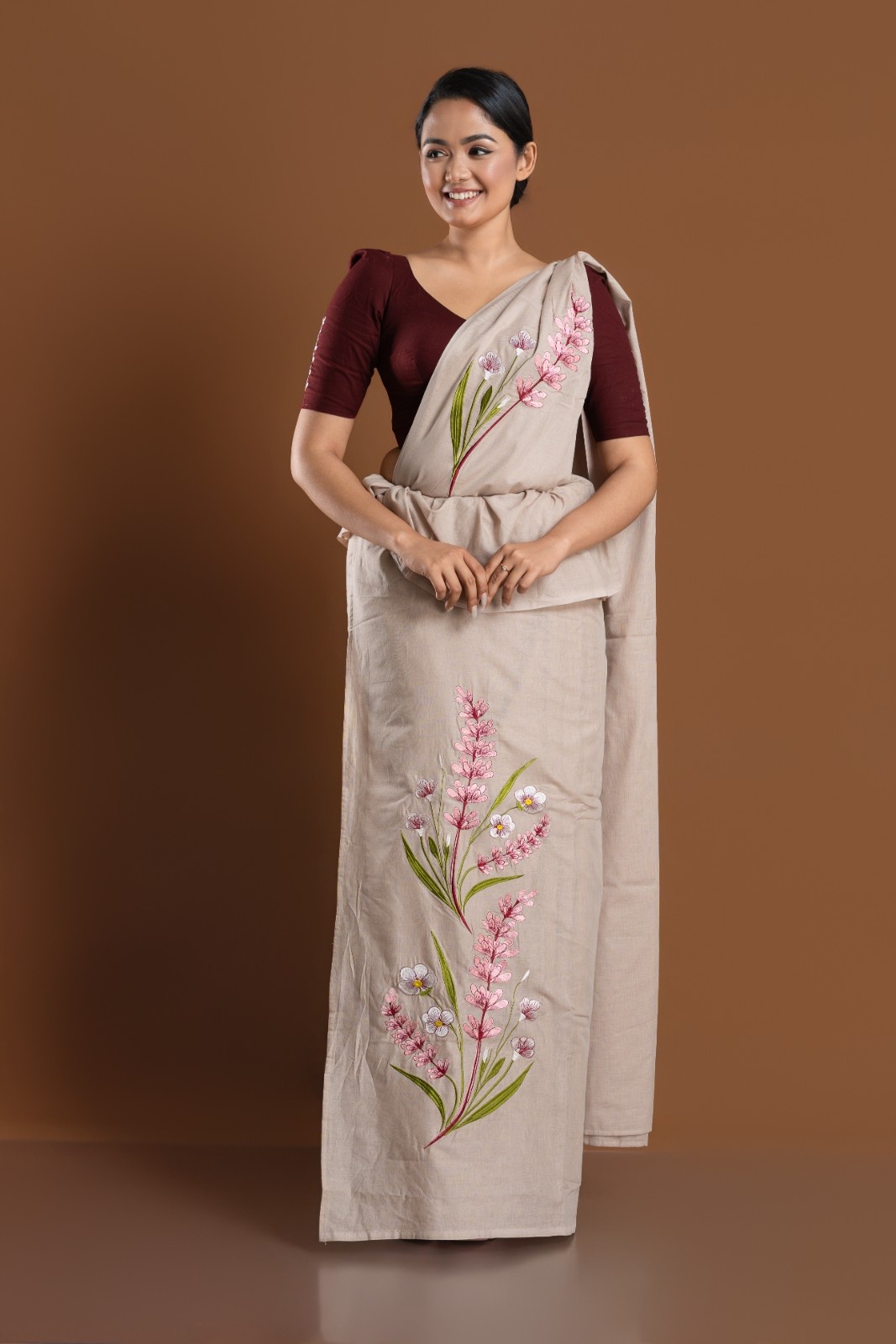Elegant Sri Lankan Embroidery Saree