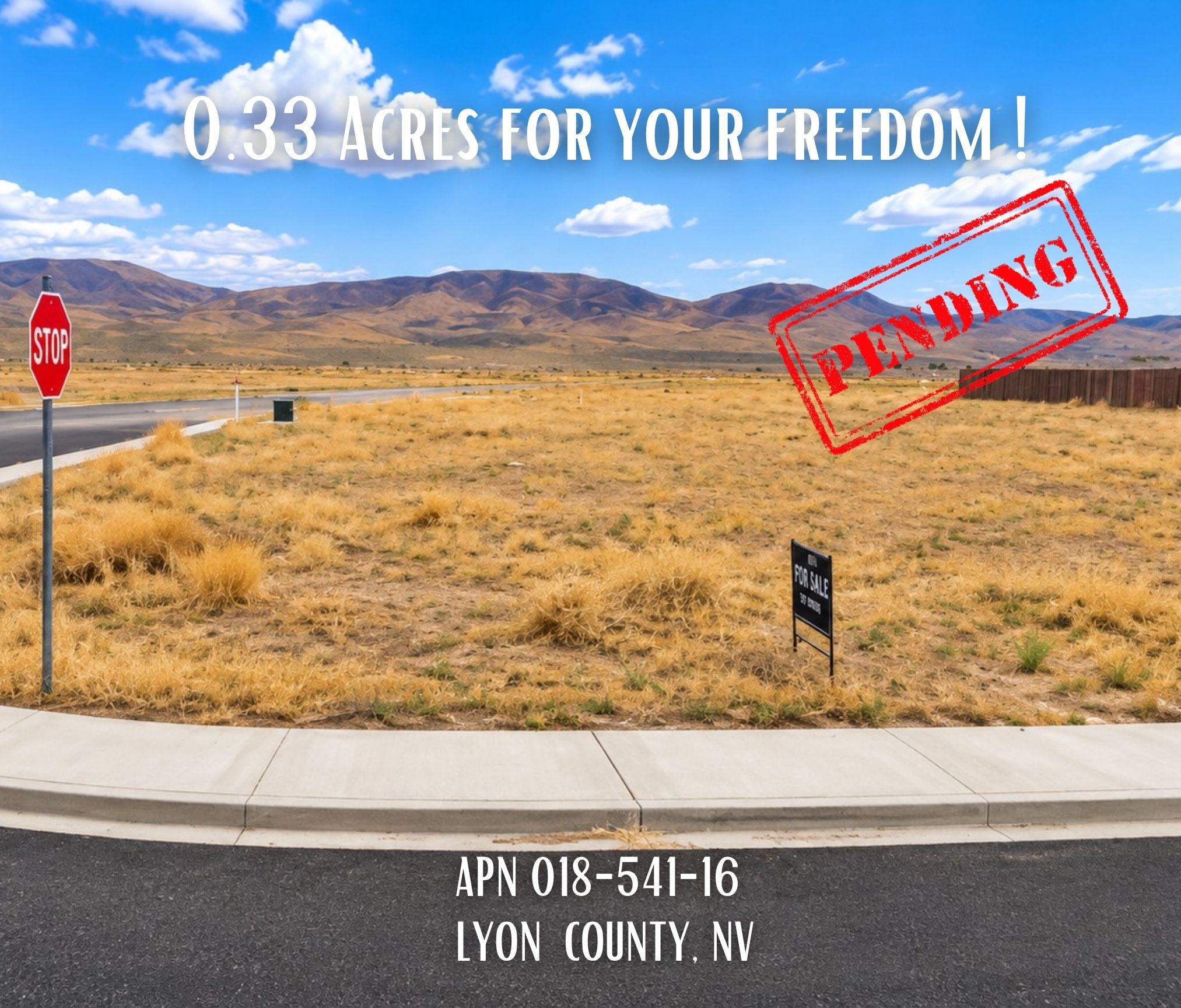 0.33-Acre Corner Lot in Silver Springs, NV – $59,900. Call Us Now! 