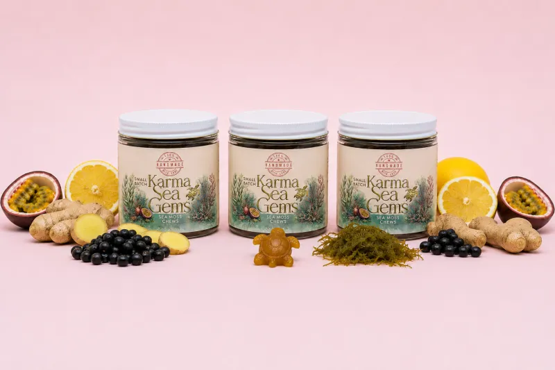 (Shipping) 3 Jars- Karma Sea Gems