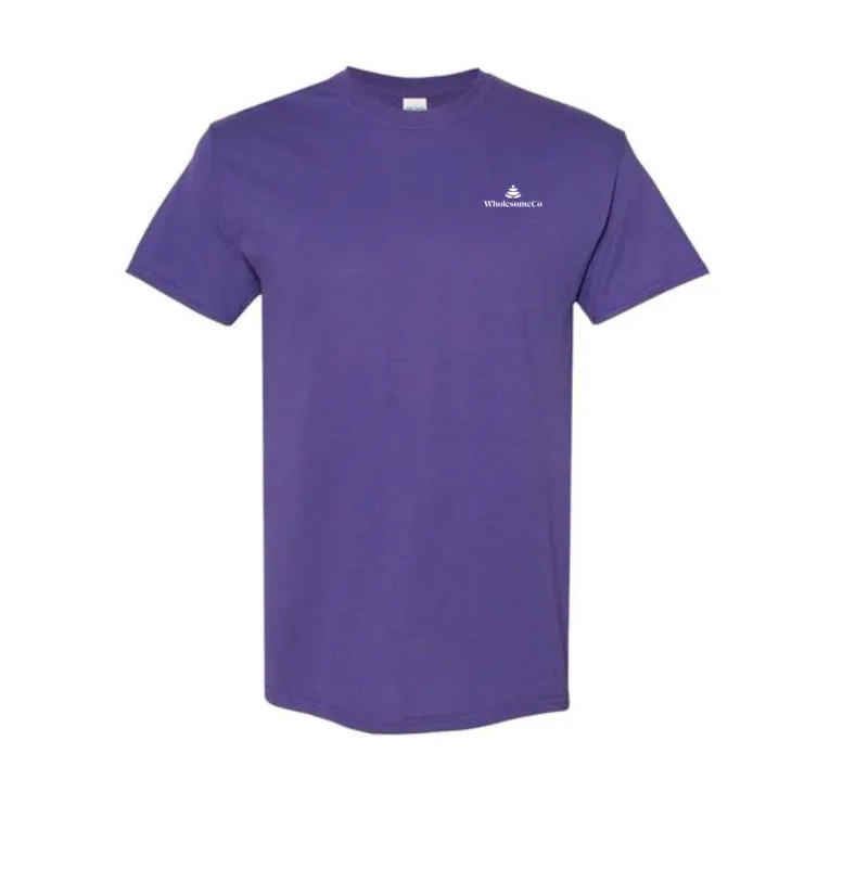 2.5" W- White+Base Logo- Screen Printed- Gildan Heavy Cotton 100% Cotton T-Shirt
