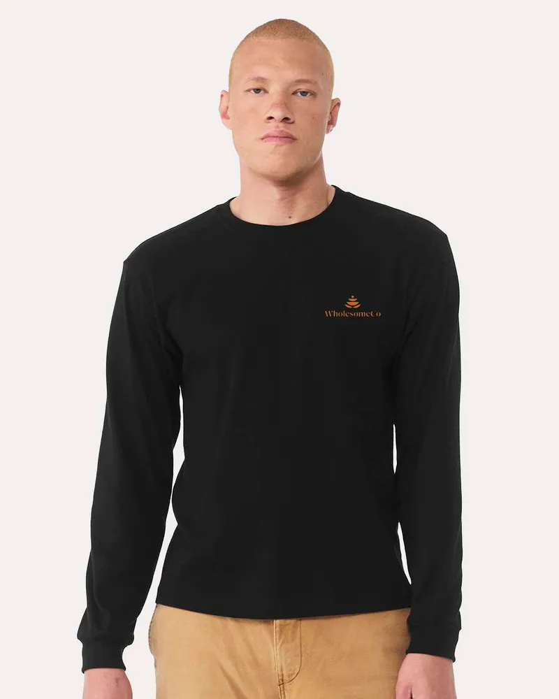 3" W Embroidery Heavyweight Long Sleeve Tee