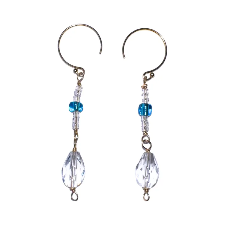 Dancing Blues Hook Earrings