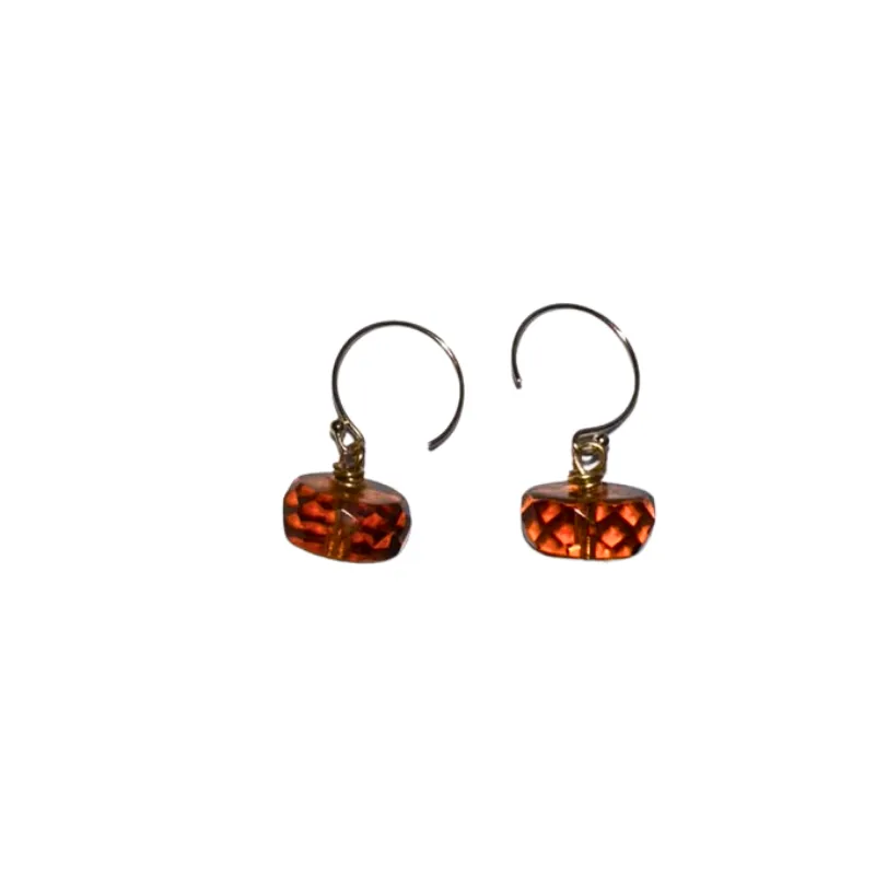 Honey Amber Hook Earrings