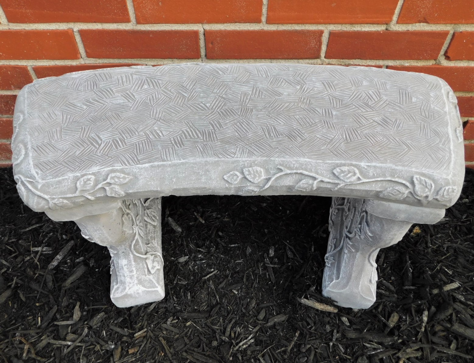 Ivy Cast Stone Garden Bench