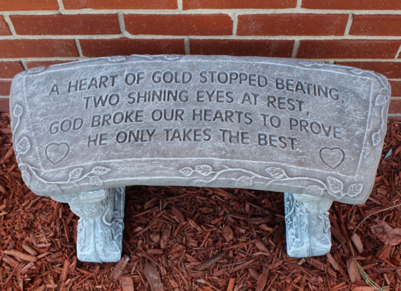 "A Heart of Gold" Memorial Garden Bench