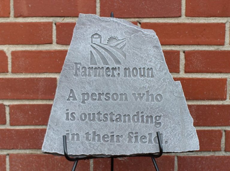 "Farmer: Noun" Memorial Stone
