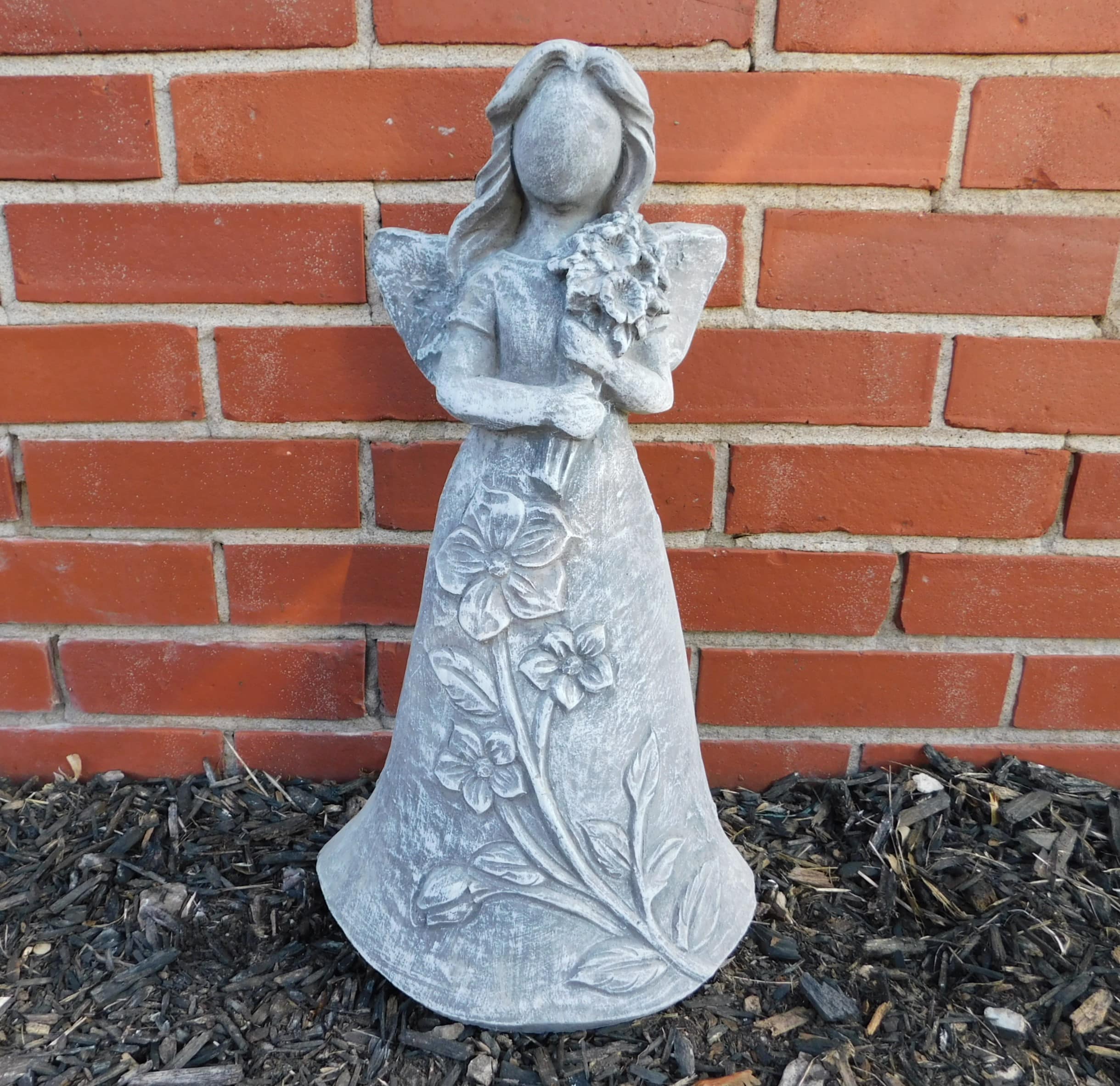 ABSTRACT FLORAL ANGEL MEMORIAL STATUE