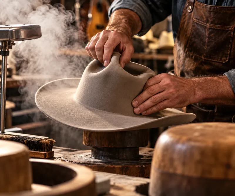 Sugar Creek Hat Co. Hand Shaping