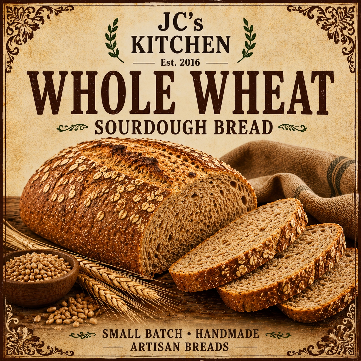 Whole Wheat Sourdough Bread
