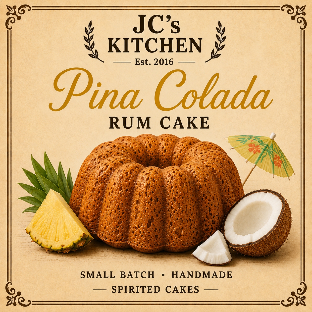 Piña Colada Rum Cake