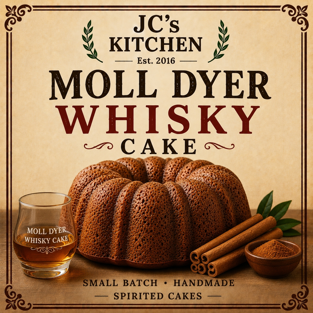 Moll Dyer Whiskey Cake