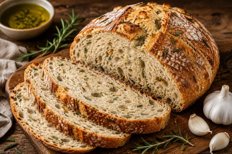 Rosemary Garlic Sourdough Bread