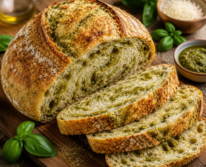 Italian Pesto sourdough Bread