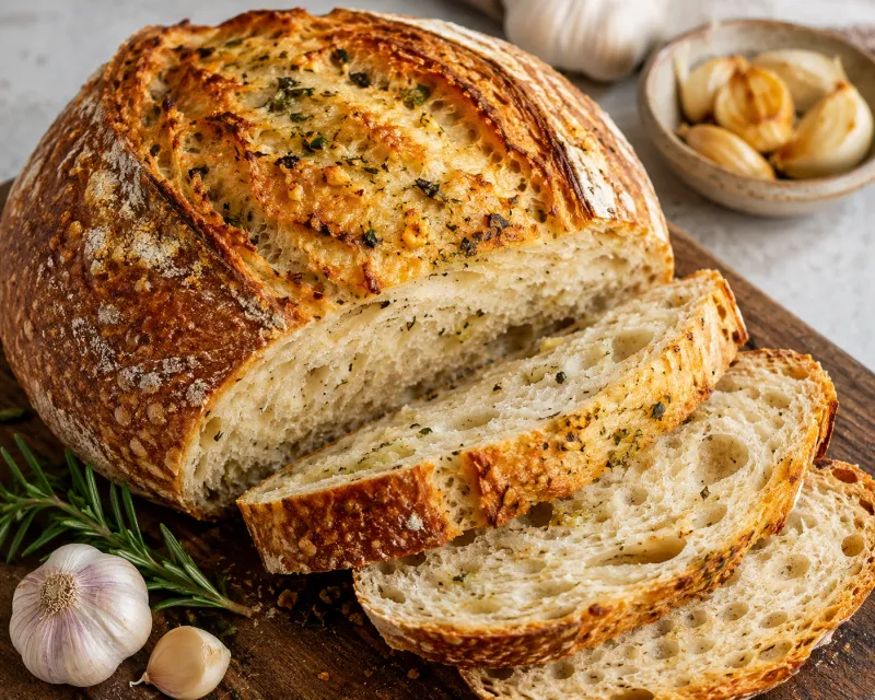 Garlic Parmesan Sourdough Bread