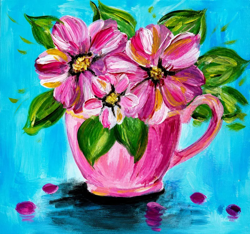 Floral Cup Paint Along [Pre-Recorded]