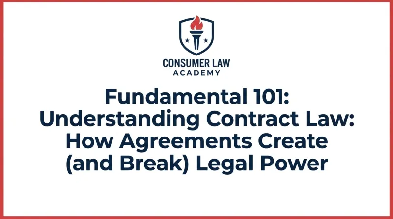 Fundamental 101: Understanding Contract Law: How Agreements Create (and Break) Legal Power