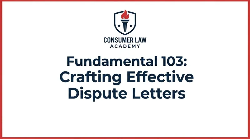 Fundamental 103: Crafting Effective Dispute Letters