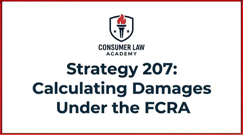 Strategy 207: Calculating Damages Under the FCRA