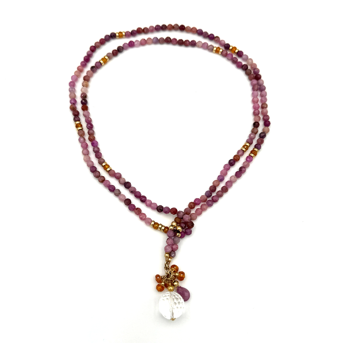 Elemental Luxe Necklace | Ruby & Songea Sapphire