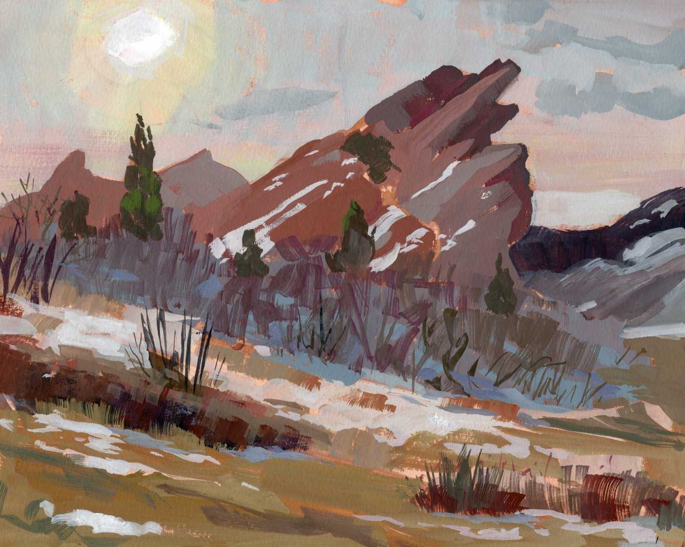 Coyote's Song | Original Gouache Painting