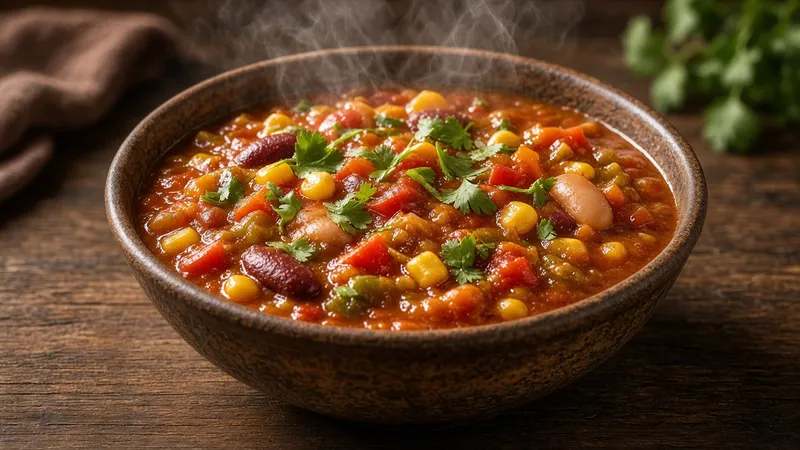 Hearty veggie chili