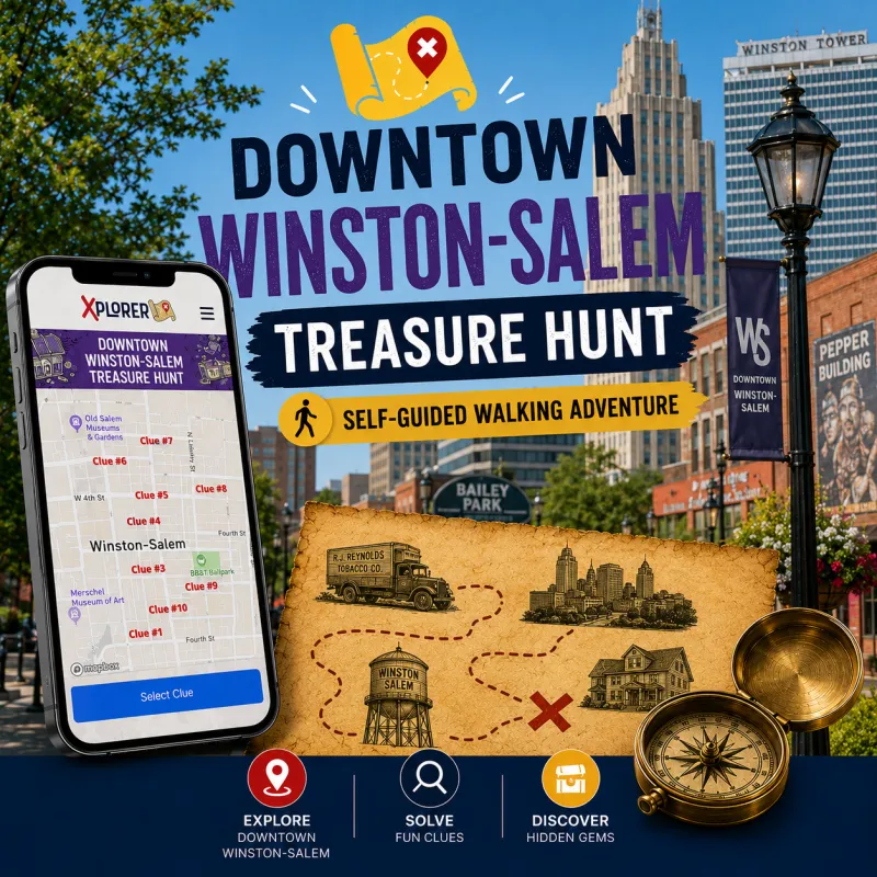 Downtown Winston-Salem Hunt - Self Guided 60-Minute Walking Adventure