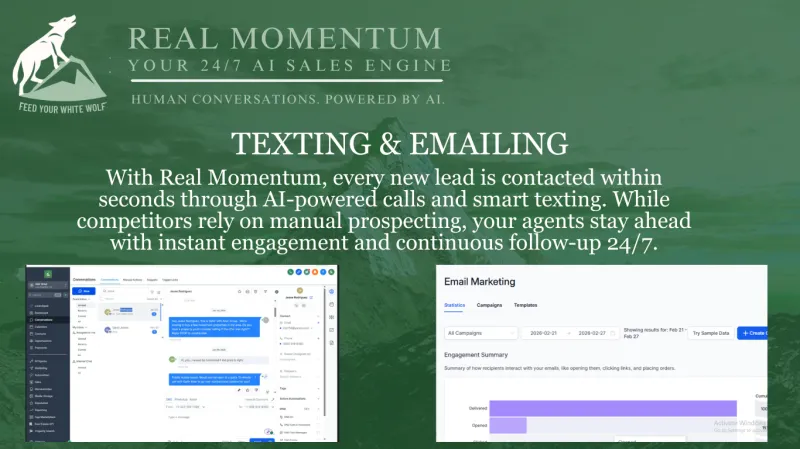 Messaging interface inside the CRM