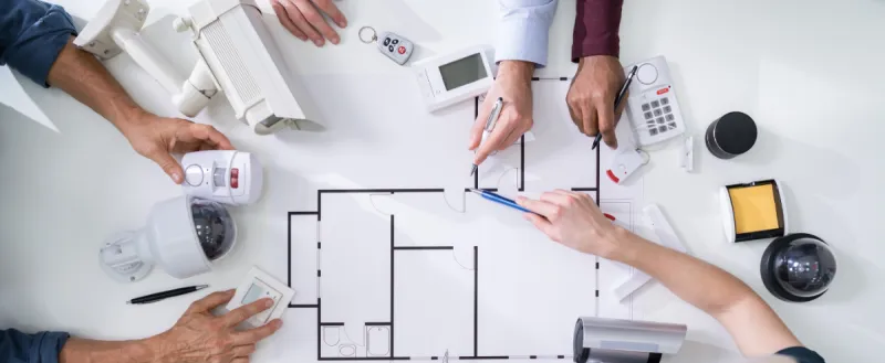 Real estate team collaborating